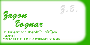 zagon bognar business card